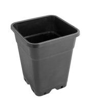 Ghiveci pătrat negru 7l / 20x20x25 cm