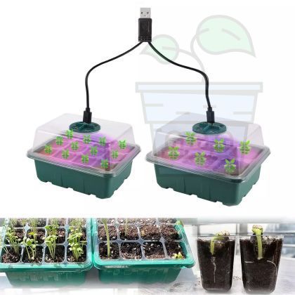SET de 2 Propagatoare mici cu LED incorporat 19/15cm. (miniseră)