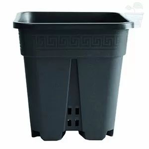 Ghiveci pătrat negru Super Vega 9l / 25x25x25,5cm