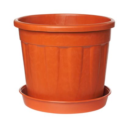 Set ghiveci rotund Fenice Terracotta 55l cu farfurie