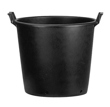 Ghiveci rotund cu manere negru 