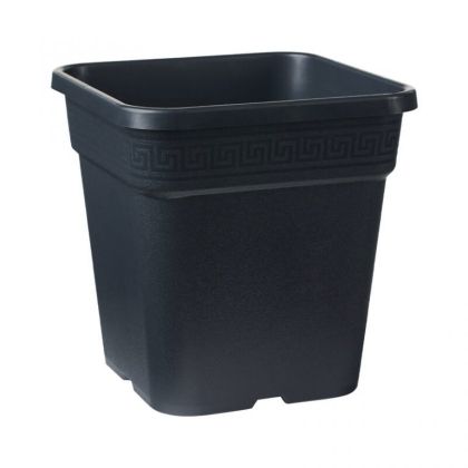Ghiveci pătrat negru Vega