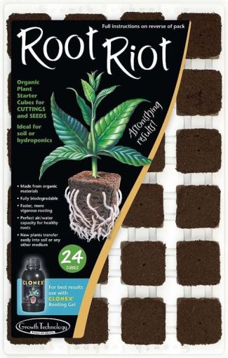 Cuburi pentru înrădăcinare/ germinare + tavă - Root Riot 