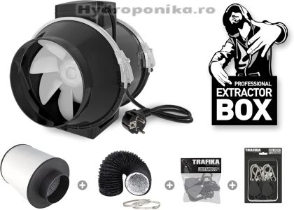 Kit extractor Trafika 125 mm / 250 m3h cu Filtru de carbon