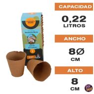 Set 16 buc ghivece biodegradabile răsaduri 8cm - Farmer's Choice 