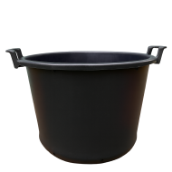 Ghiveci rotund negru cu manere 100l