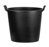 Ghiveci rotund cu manere negru 