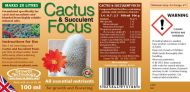 Cactus Focus - Îngrășământ pentru Cactus și Suculente